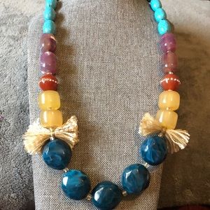 3 necklaces from Loft   Various beaded jewelry acrylic colored beads